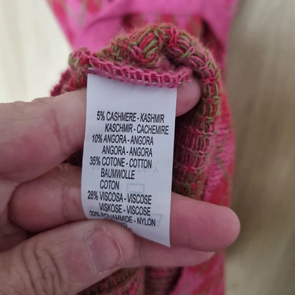 Avoca argyle print wool blend knit dress Size 4 uk 14Button/tie Fastening new - Picture 3 of 4
